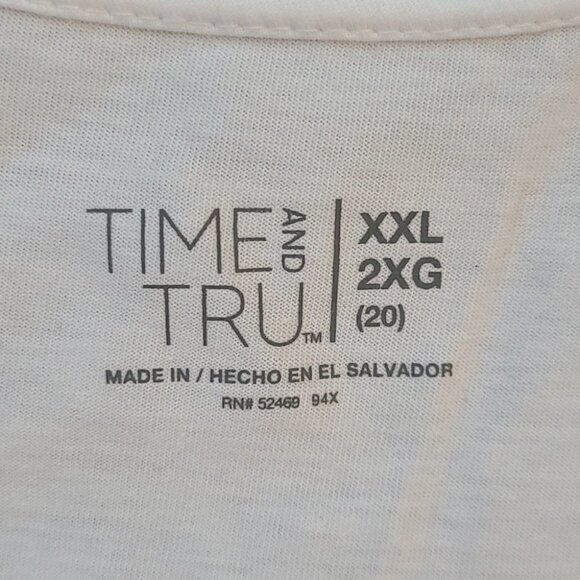 White Time and Tru V-Neck Tee - Picture 3 of 4